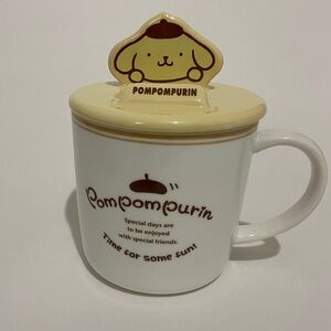Sanrio Pompompurin Ceramic Mug with Lid 400ml